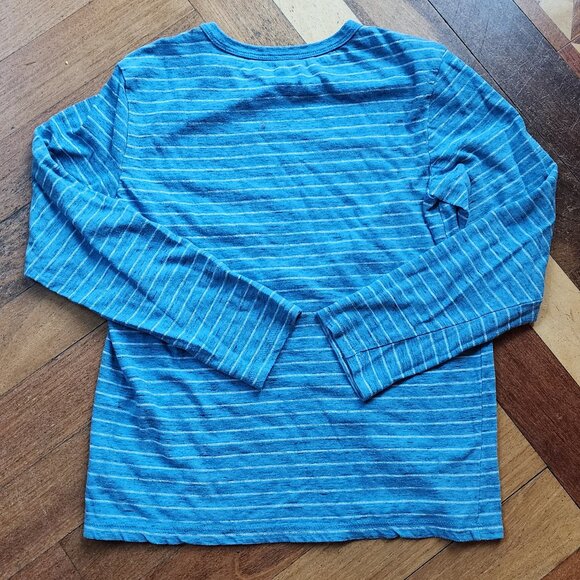 Cat & Jack Blue/White Striped Scoop Neck Sweater Size Large 10/12 - Picture 9 of 9